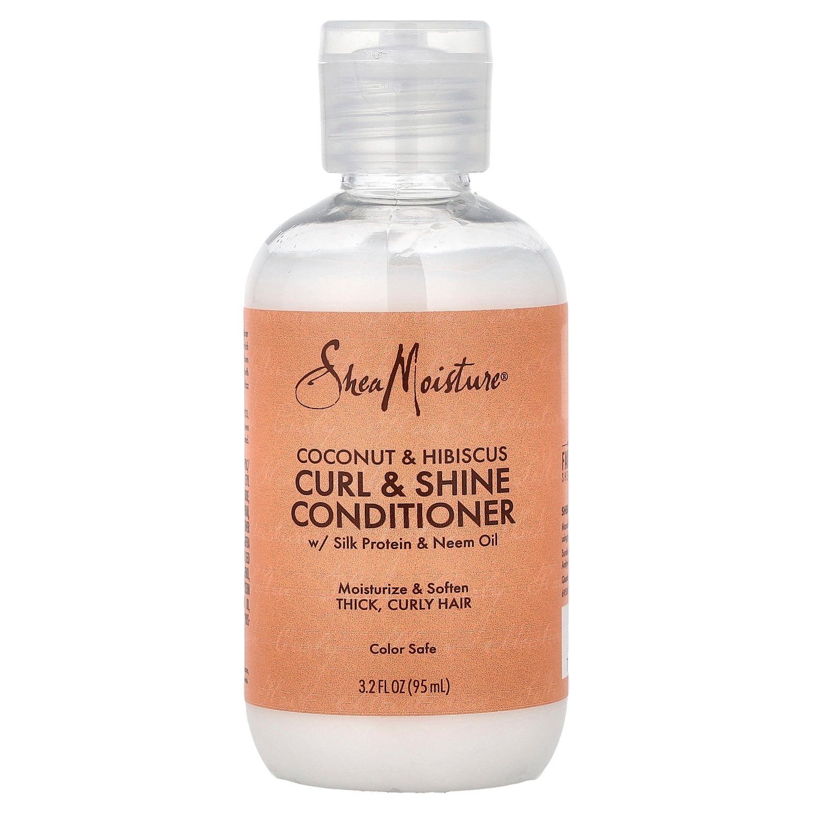 SheaMoisture, Curl & Shine Conditioner, Coconut & Hibiscus, Thick, Curly Hair, 3.2 fl oz (95 ml)