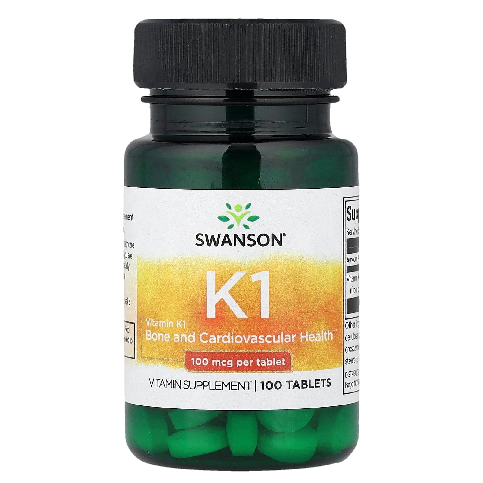 Swanson, Vitamin K1, 100 mcg, 100 Tablets