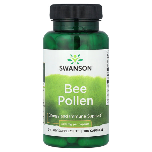 Swanson, Bee Pollen, 800 mg, 100 Capsules (400 mg per Capsule)