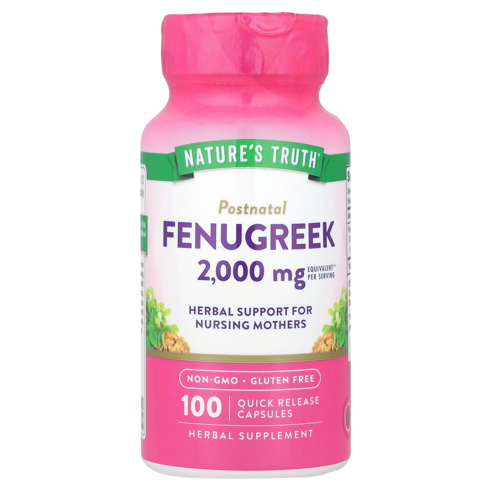 Nature's Truth, Fenugreek, 100 Quick Release Capsules (1,000 mg per Capsule)