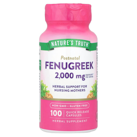 Nature's Truth, Fenugreek, 100 Quick Release Capsules (1,000 mg per Capsule)