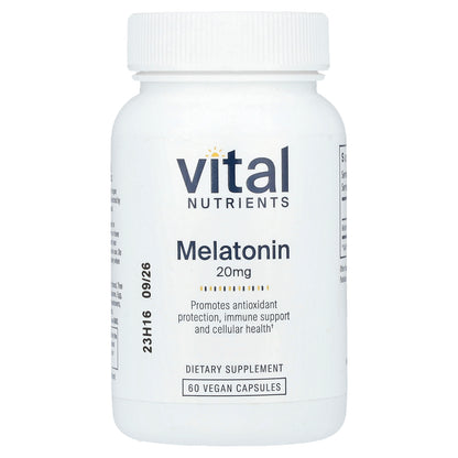 Vital Nutrients, Melatonin, 20 mg, 60 Vegan Capsules