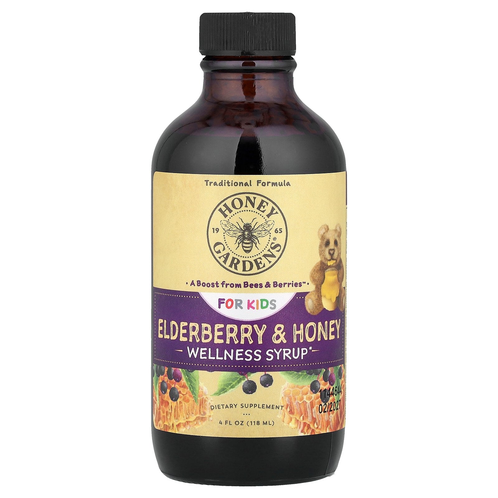 Zand, For Kids, Wellness Syrup, Elderberry & Honey, 4 fl oz (118 ml)