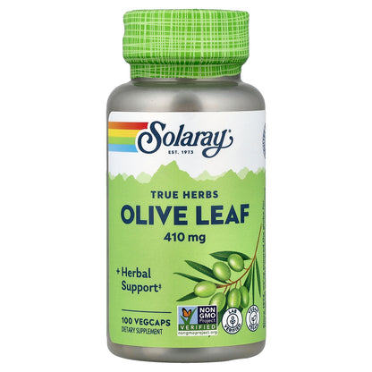 Solaray, True Herbs, Olive Leaf, 410 mg, 100 VegCaps