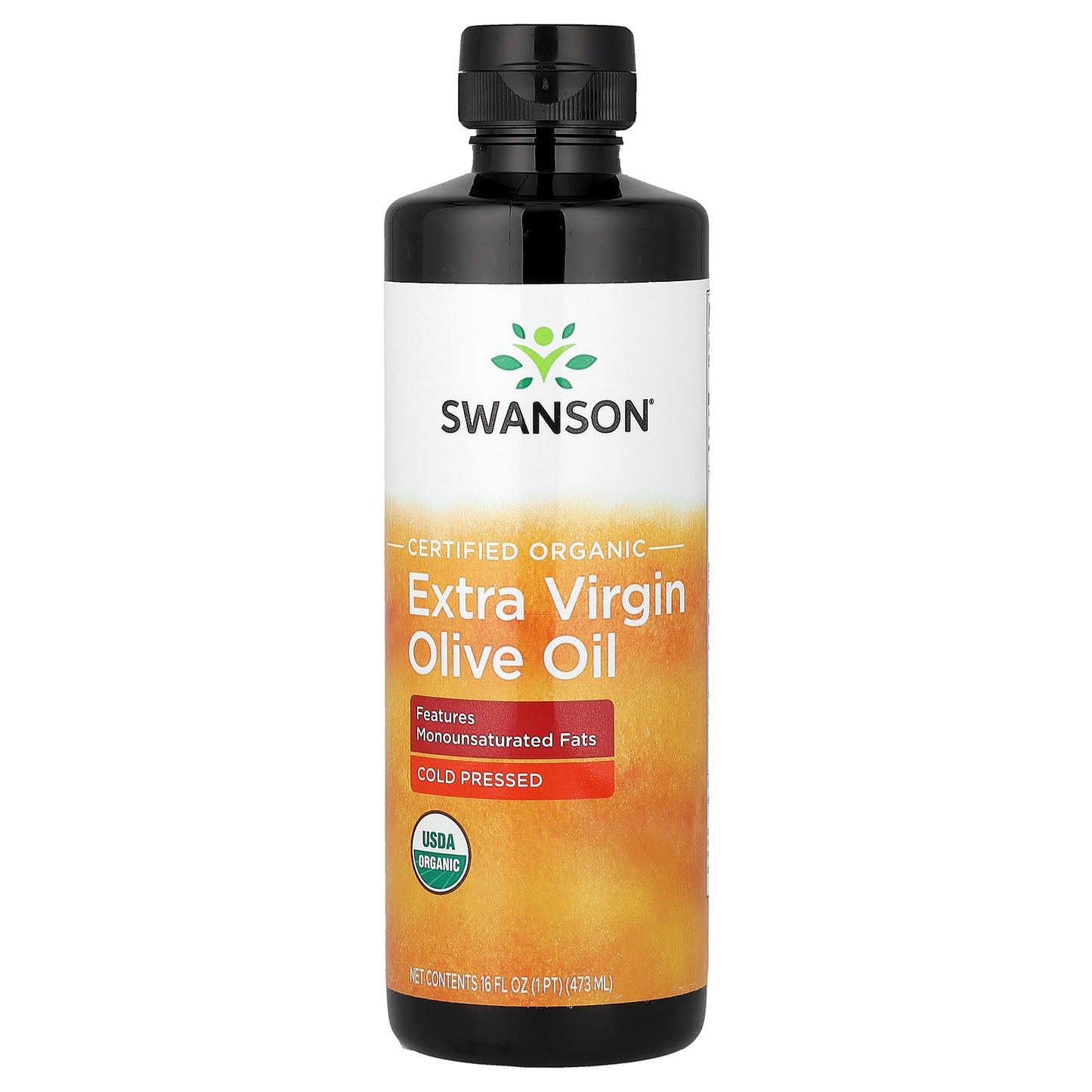 Swanson, Certified Organic Extra Virgin Olive Oil, Cold Pressed, 16 fl oz (473 ml)