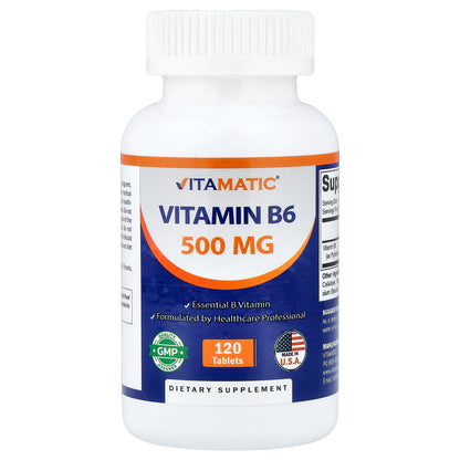 Vitamatic, Vitamin B6, 500 mg, 120 Tablets