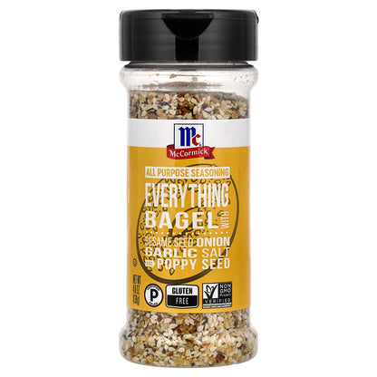 McCormick, All Purpose Seasoning, Everything Bagel with Sesame Seed, Onion, Garlic Salt and Poppy Seed, 4.8 oz (136 g)