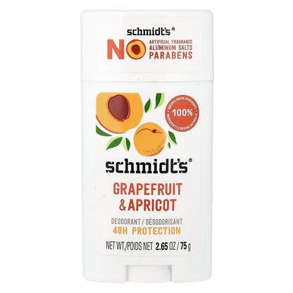 Schmidt's, Deodorant, Grapefruit & Apricot, 2.65 oz (75 g)