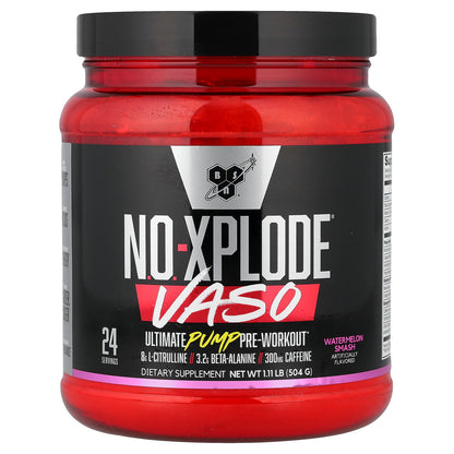 BSN, No-Xplode® VASO, Ultimate Pump Pre-Workout, Watermelon Smash, 1.11 lb (504 g)
