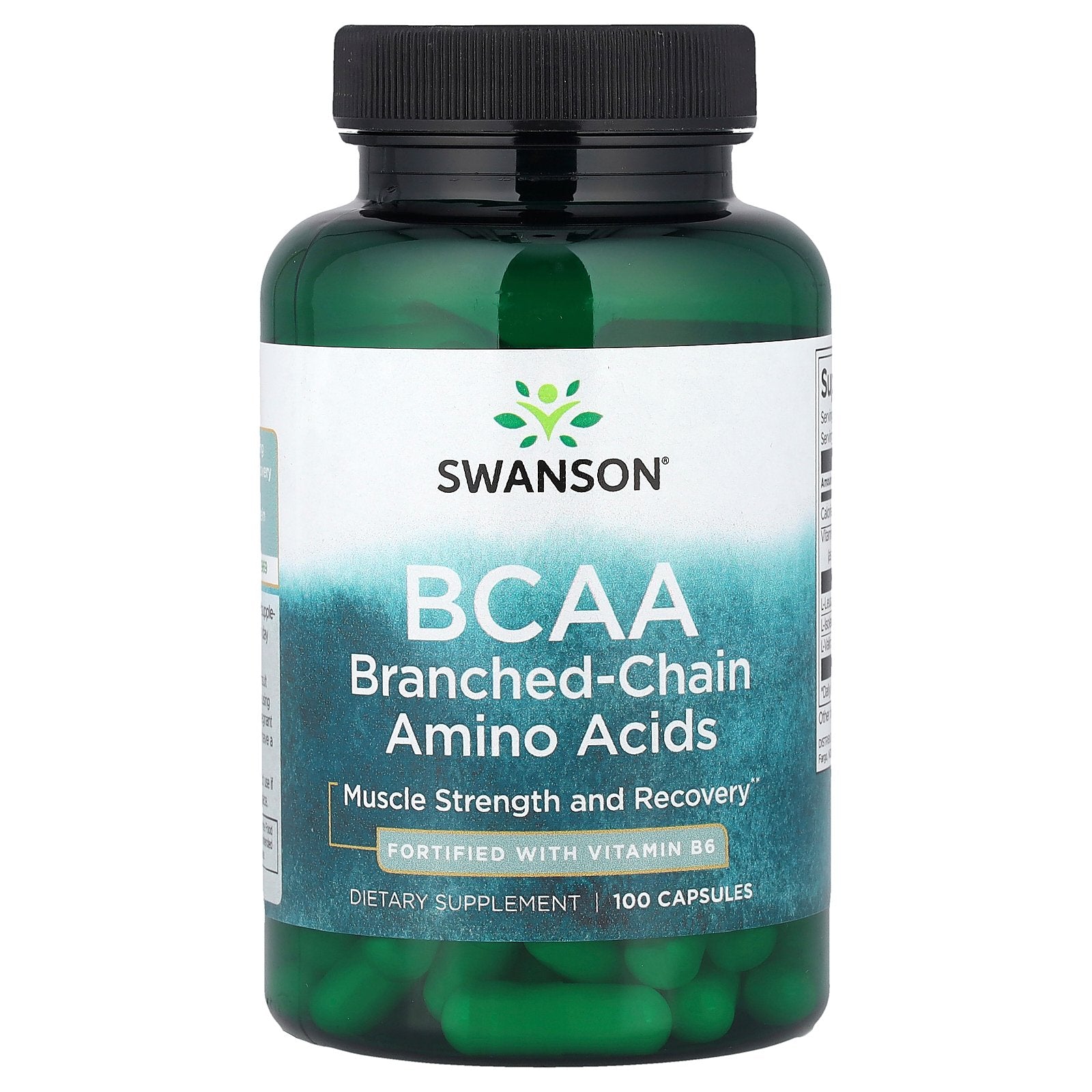 Swanson, BCAA, 100 Capsules