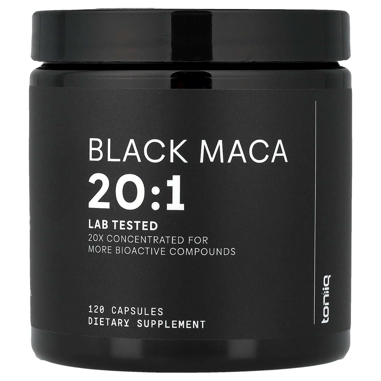 Toniiq, Black Maca 20:1, 120 Capsules (666 mg per Capsule)