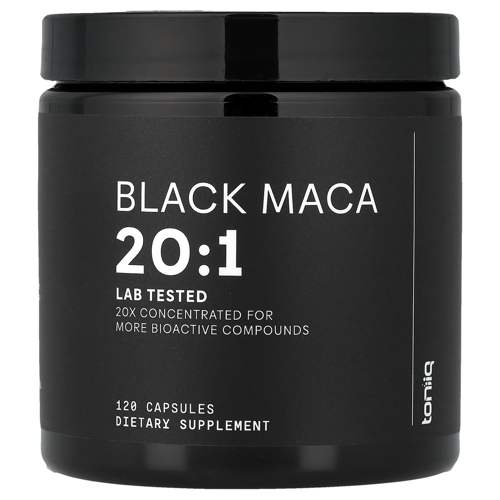 Toniiq, Black Maca 20:1, 120 Capsules (666 mg per Capsule)