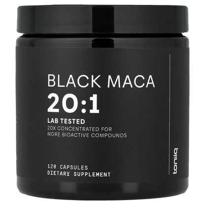Toniiq, Black Maca 20:1, 120 Capsules (666 mg per Capsule)