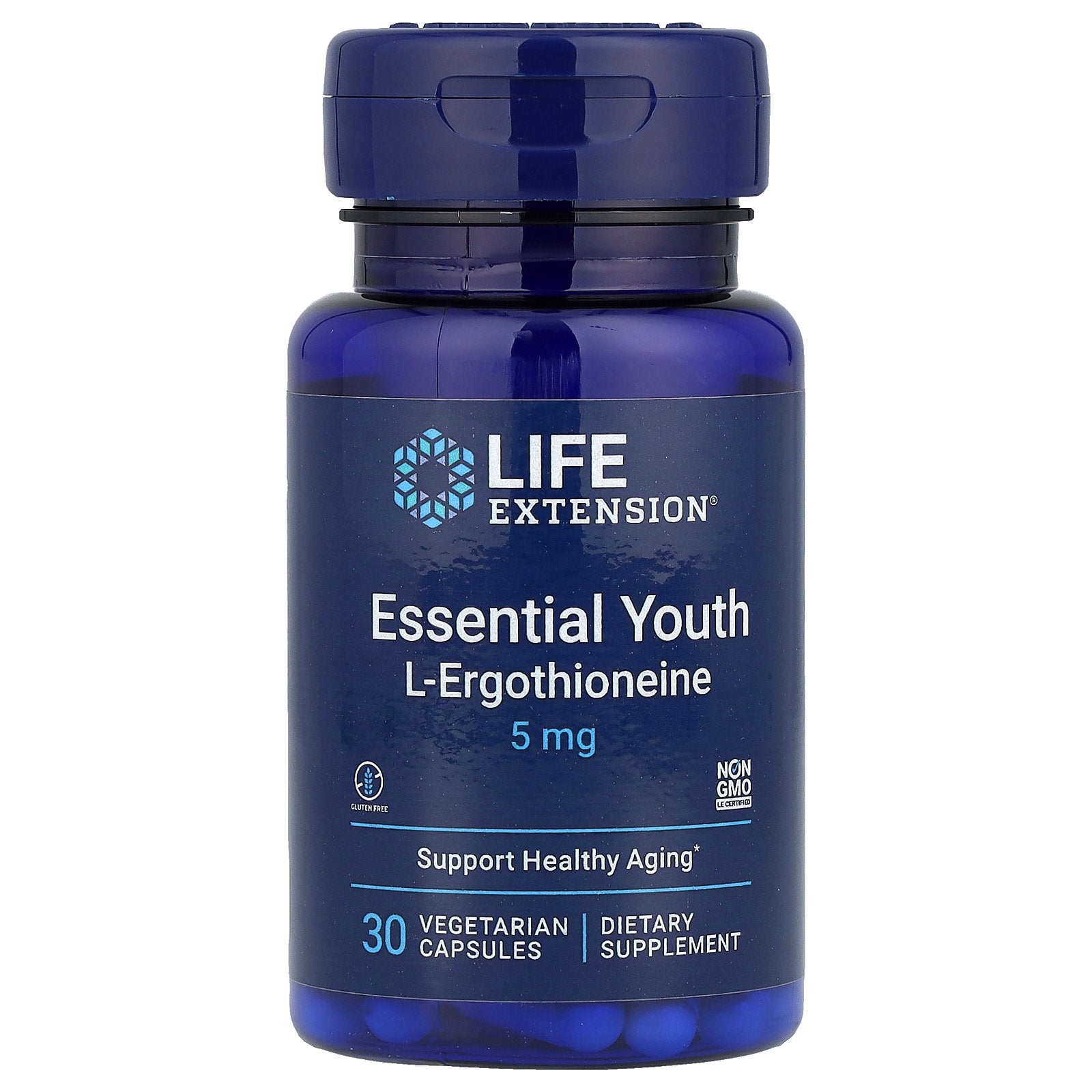 Life Extension, Essential Youth L-Ergothioneine, 5 mg, 30 Vegetarian Capsules