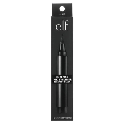 E.L.F., Intense Ink Eyeliner, Blackest Black, 0.088 oz (2.5 g)