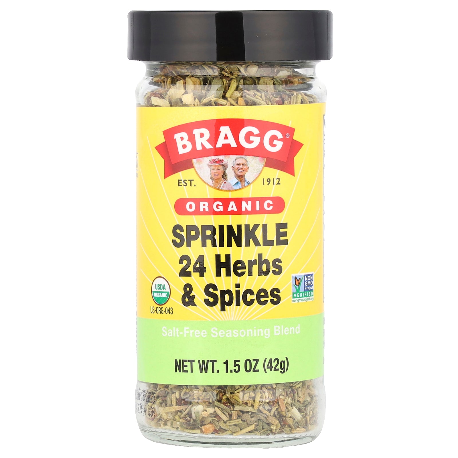 Bragg, Organic, Sprinkle 24 Herbs & Spices, Salt-Free Seasoning Blend , 1.5 oz (42 g)