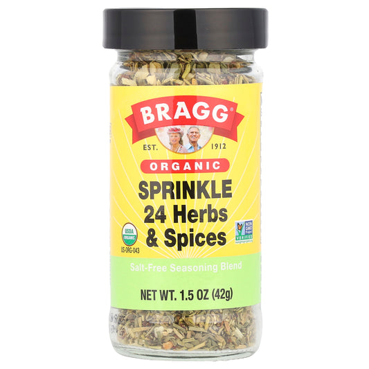 Bragg, Organic, Sprinkle 24 Herbs & Spices, Salt-Free Seasoning Blend , 1.5 oz (42 g)