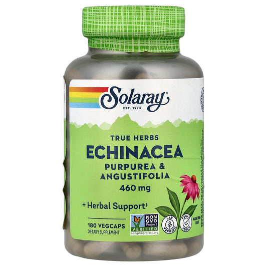Solaray, True Herbs, Echinacea, 460 mg, 180 VegCaps