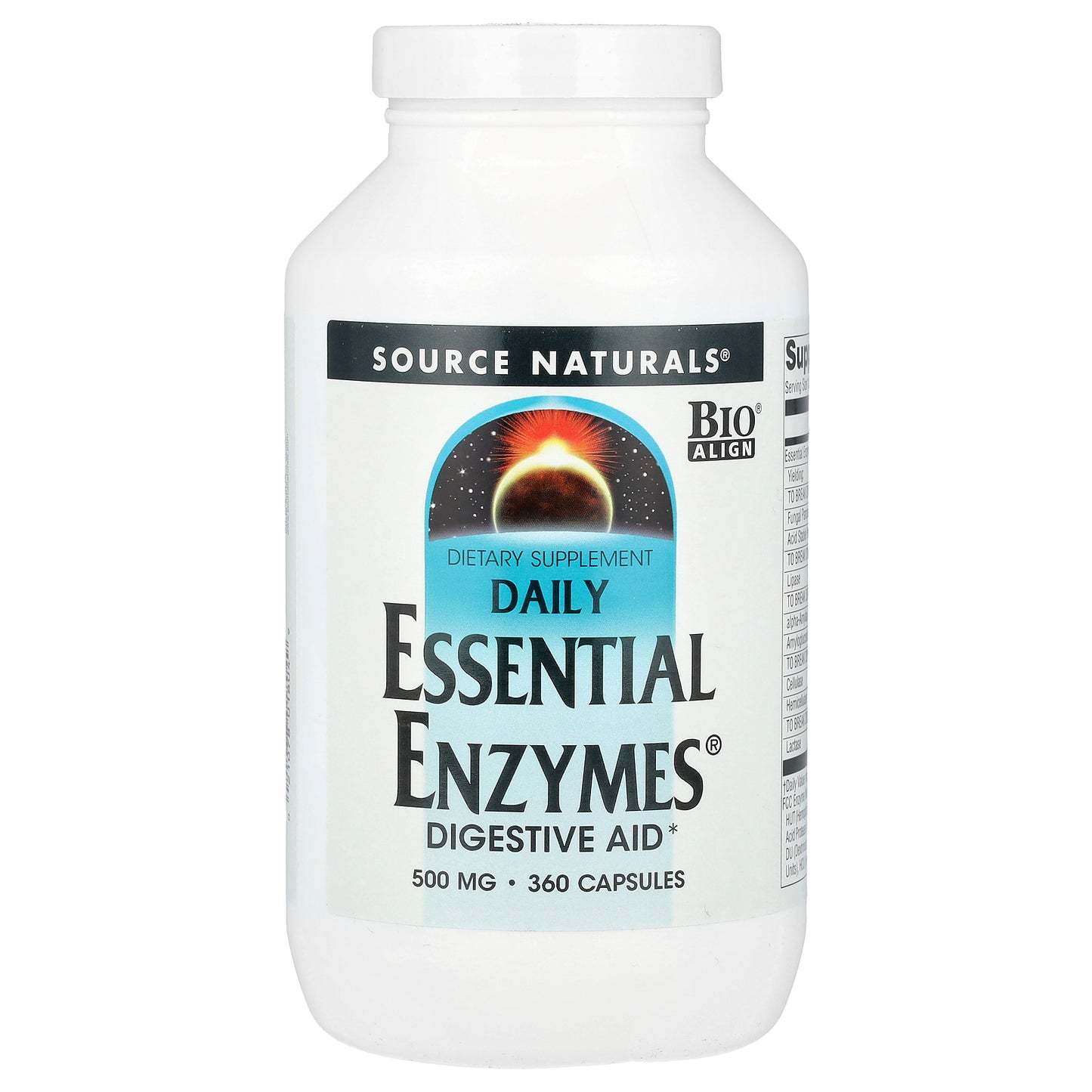 Source Naturals, Daily Essential Enzymes®, 500 mg, 360 Capsules