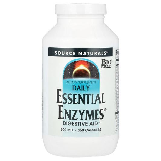 Source Naturals, Daily Essential Enzymes®, 500 mg, 360 Capsules