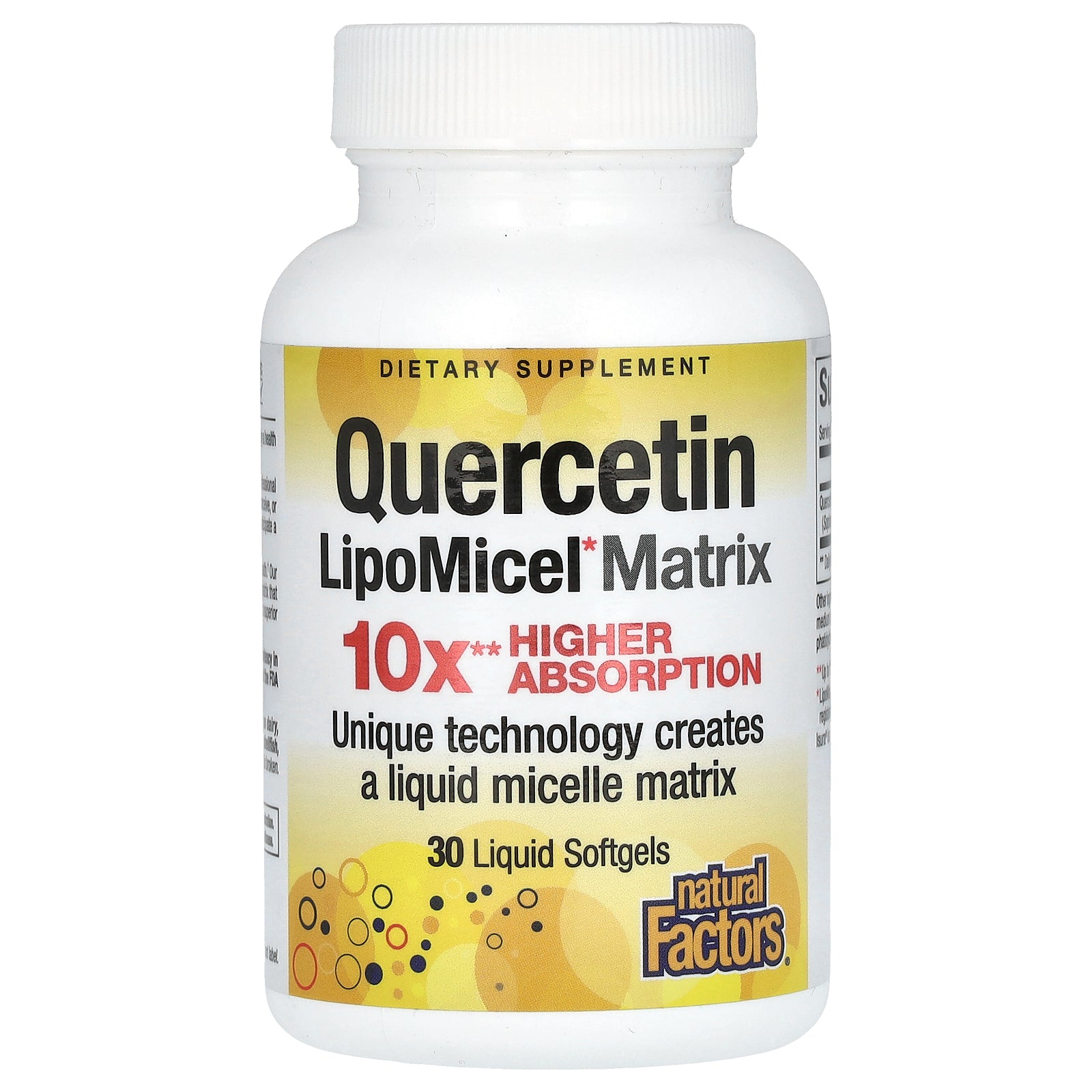 Natural Factors, Quercetin LipoMicel Matrix, 250 mg, 30 Liquid Softgels