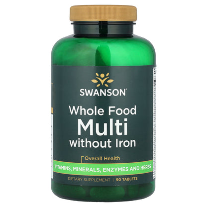 Swanson, Whole Food Multi Without Iron, 90 Tablets