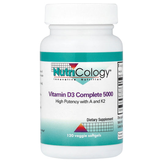 Nutricology, Vitamin D3 Complete 5000, 120 Veggie Softgels