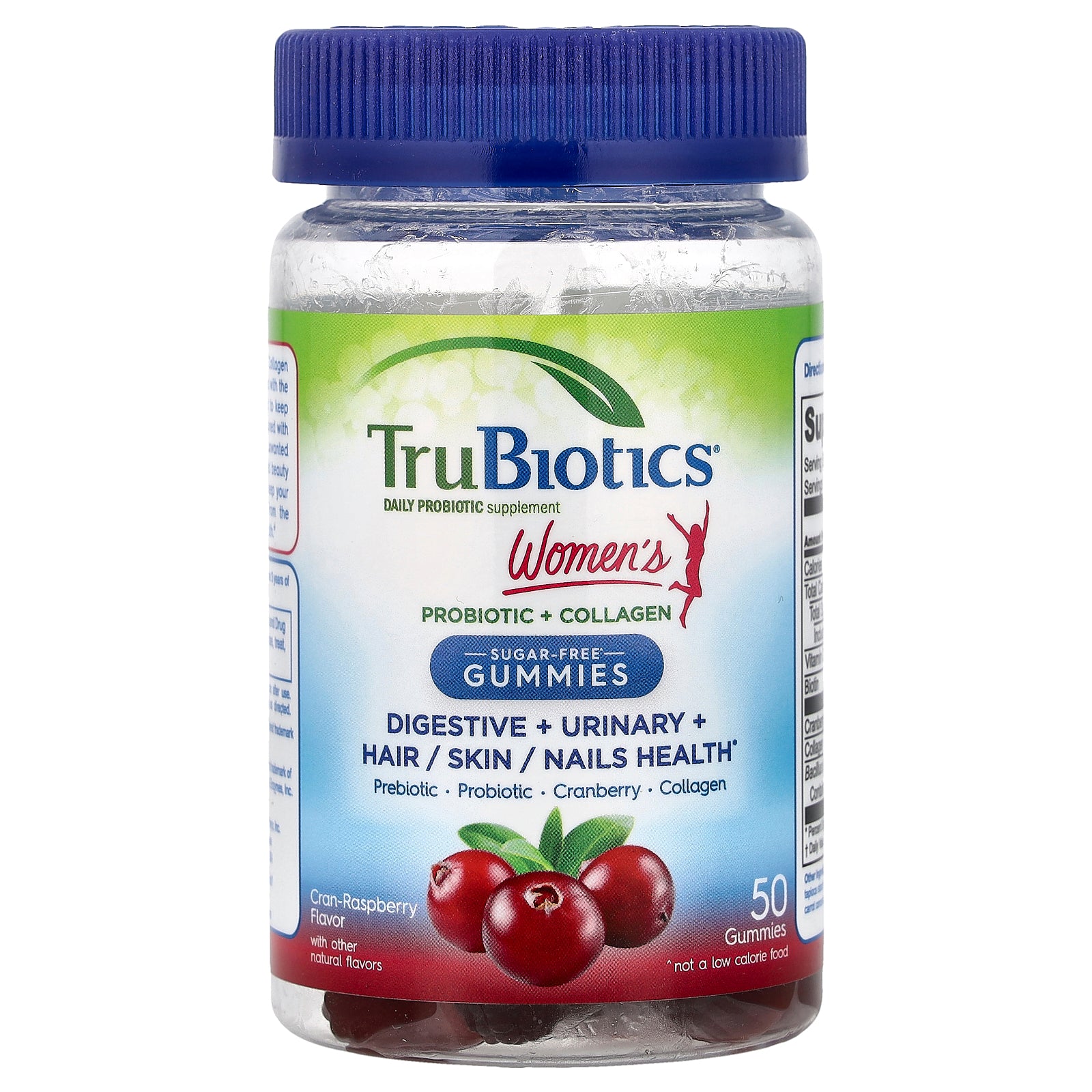 TruBiotics, Women's Probiotic + Collagen Gummies, Cran-Raspberry, 50 Gummies
