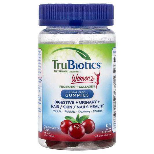 TruBiotics, Women's Probiotic + Collagen Gummies, Cran-Raspberry, 50 Gummies