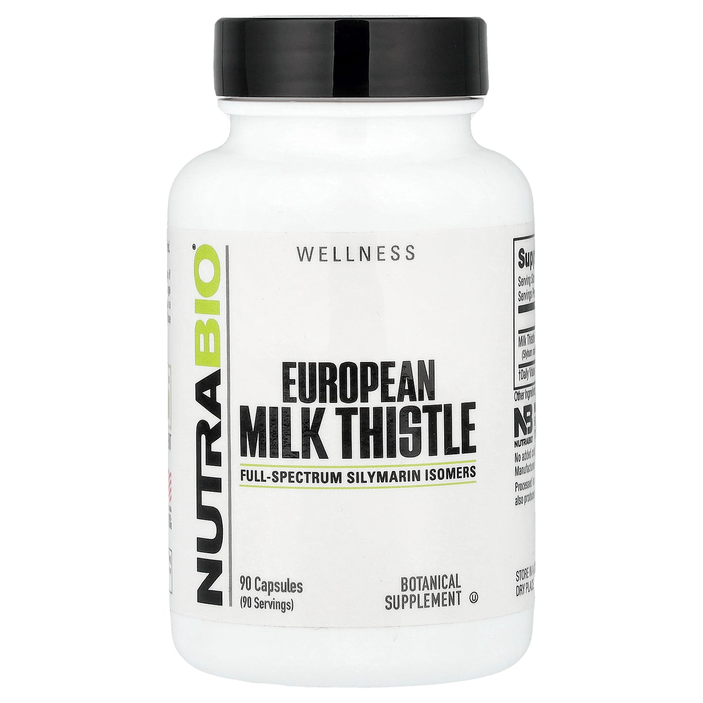NutraBio, European Milk Thistle, 90 Capsules (241 mg per Capsule)