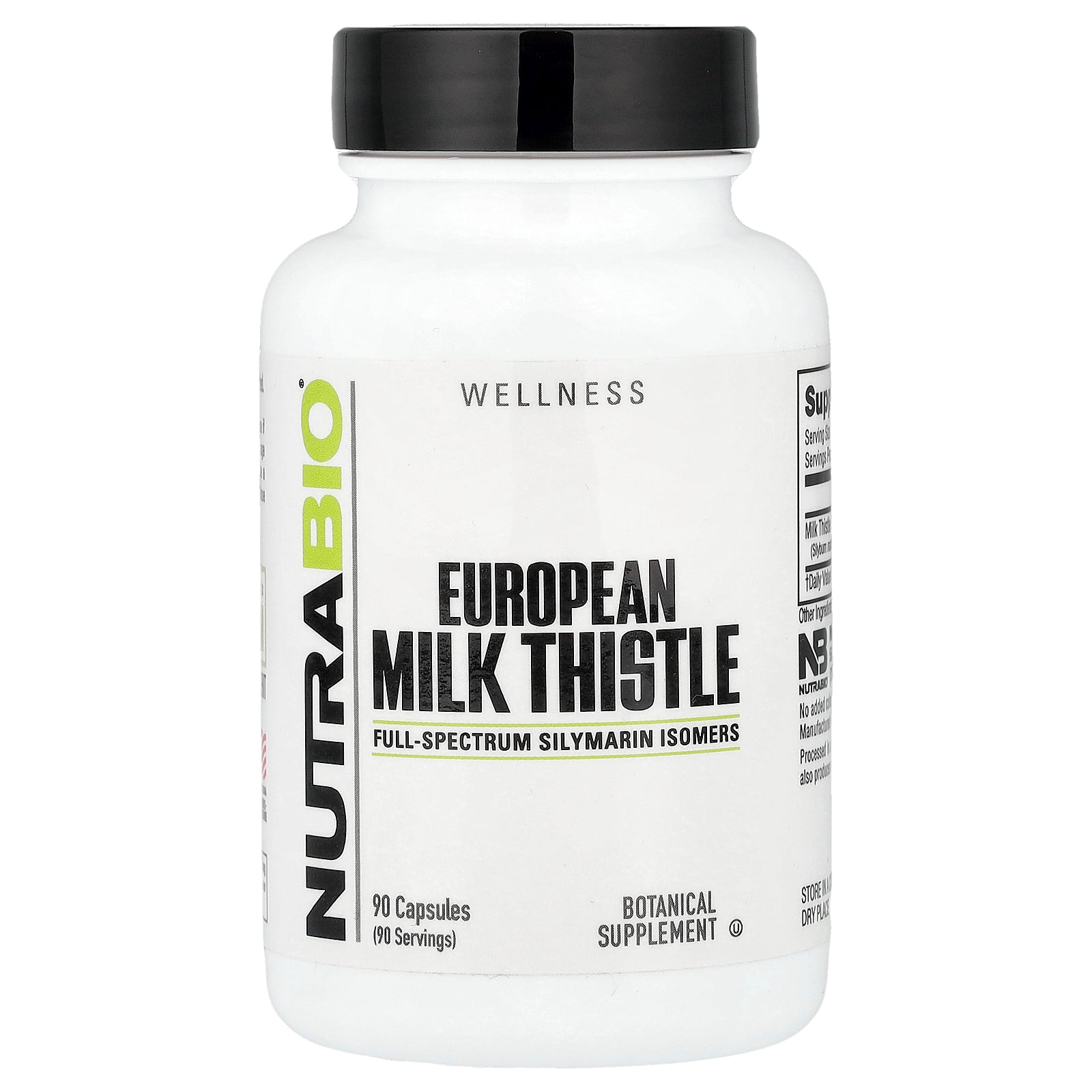 NutraBio, European Milk Thistle, 90 Capsules (241 mg per Capsule)