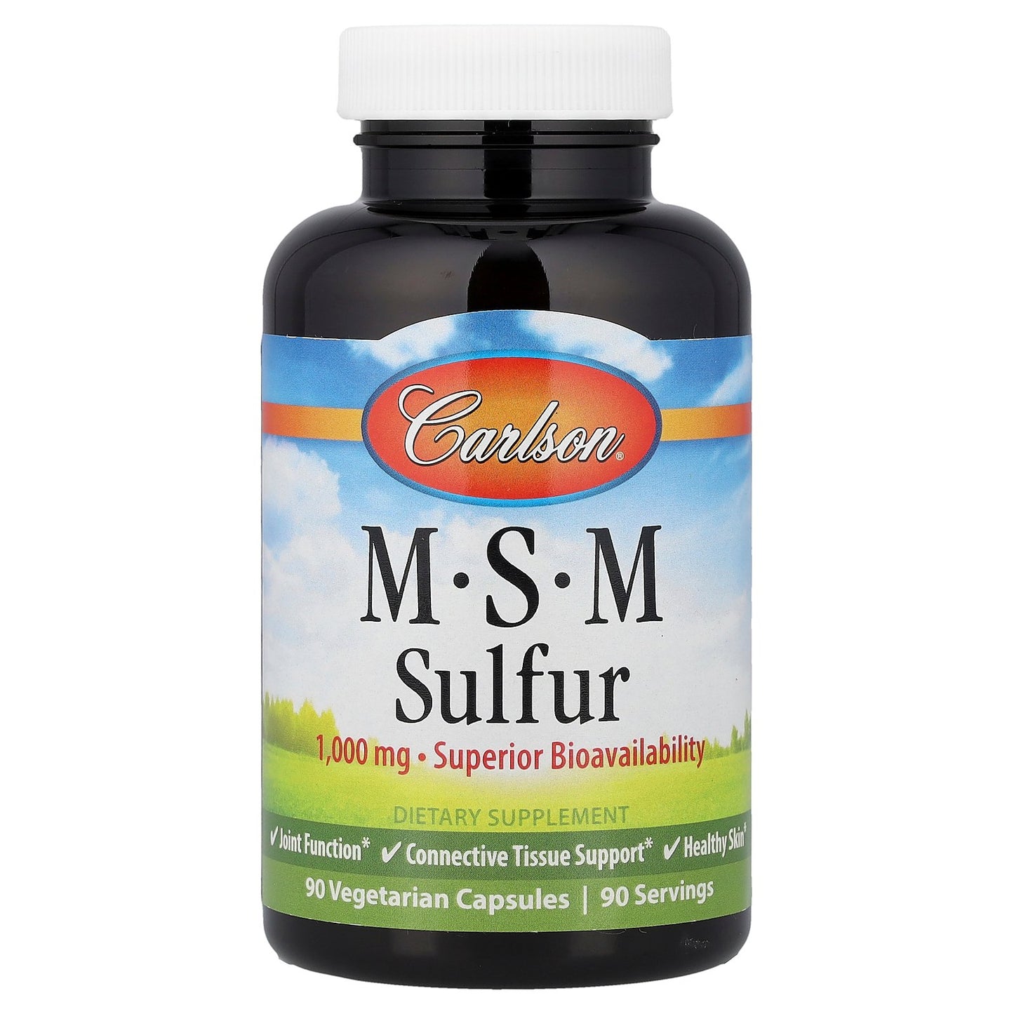 Carlson, MSM Sulfur, 90 Vegetarian Capsules