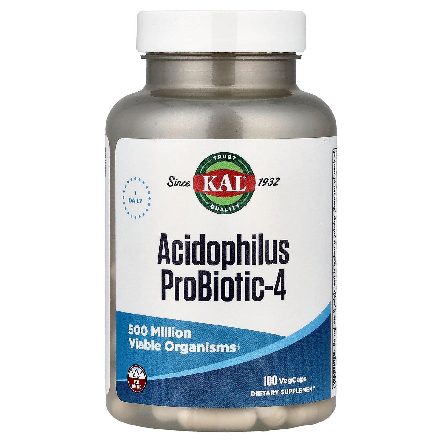 KAL, Acidophilus Probiotic-4, 100 VegCaps