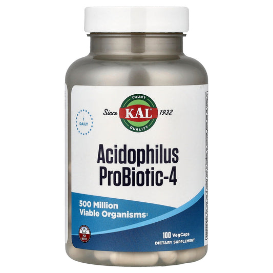 KAL, Acidophilus Probiotic-4, 100 VegCaps