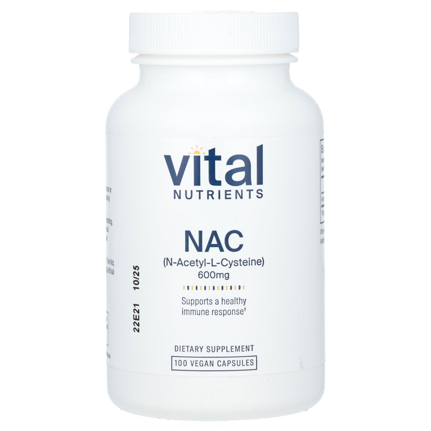 Vital Nutrients, NAC, 600 mg, 100 Vegan Capsules