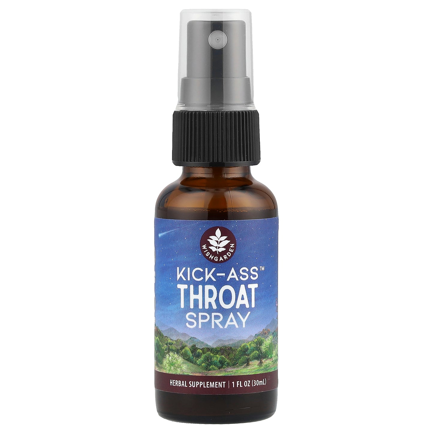 WishGarden Herbs, Kick-Ass™ Throat Spray, 1 fl oz (30 ml)