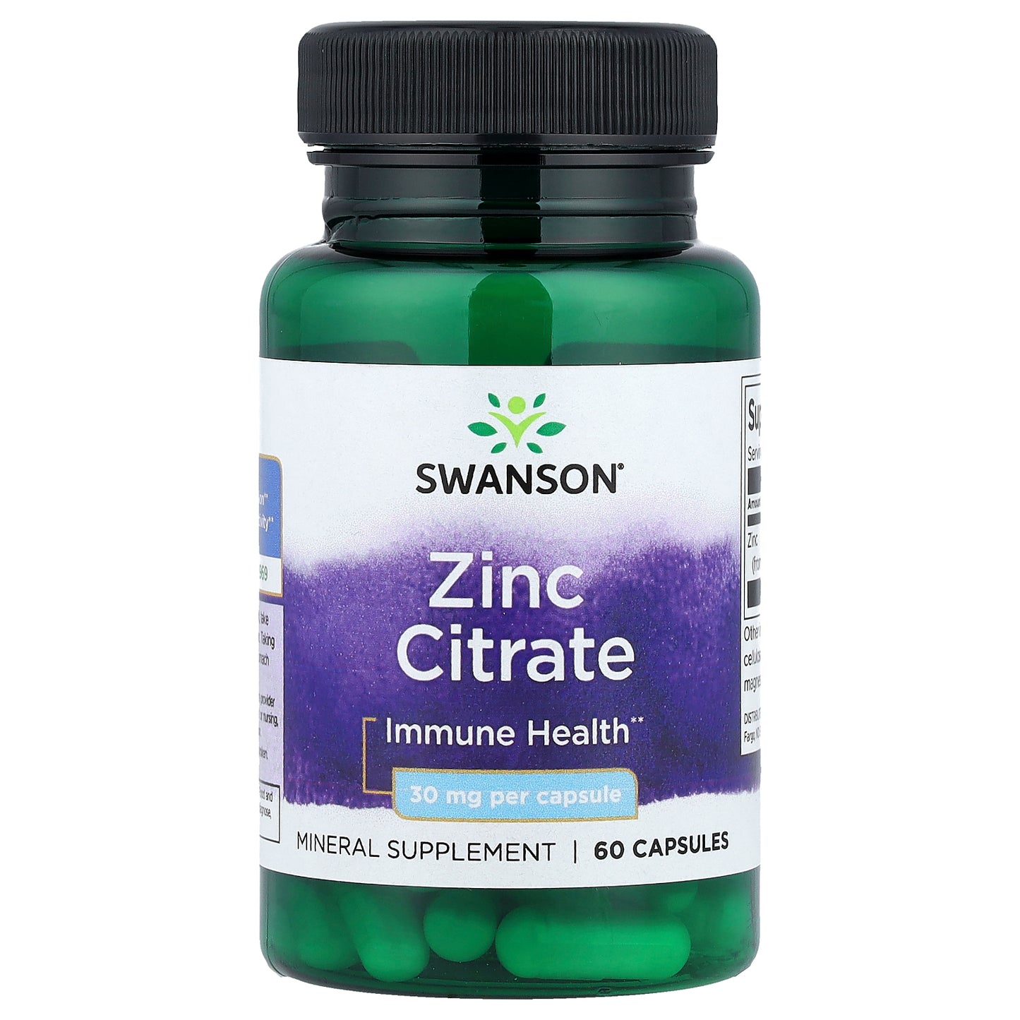 Swanson, Zinc Citrate, 30 mg, 60 Capsules