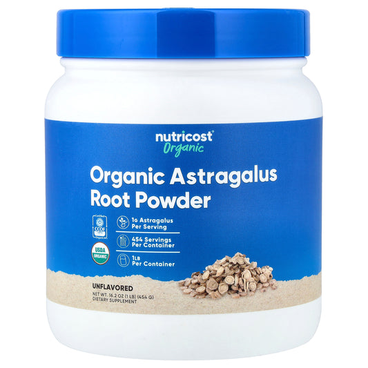 Nutricost, Organic Astragalus Root Powder, Unflavored, 16.2 oz (454 g)