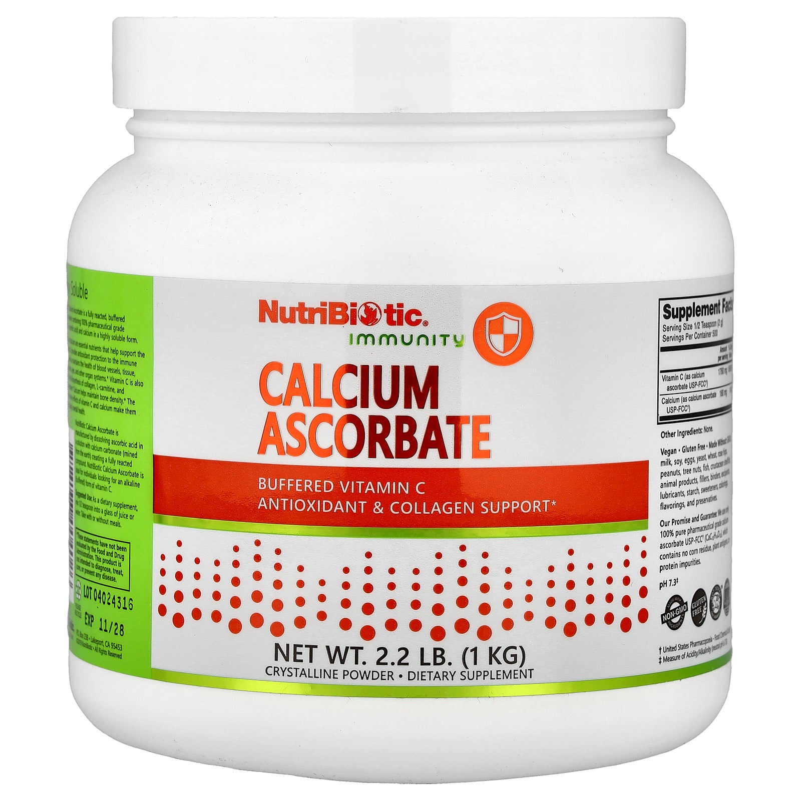 NutriBiotic, Immunity, Calcium Ascorbate, 2.2 lb (1 kg)