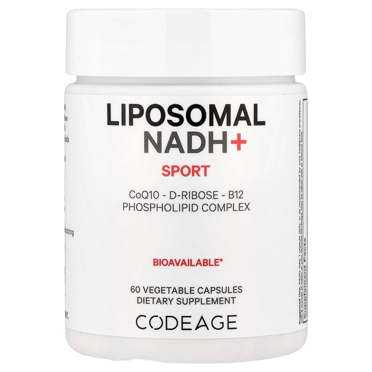 Codeage, Sport, Liposomal NADH+, 60 Vegetable Capsules