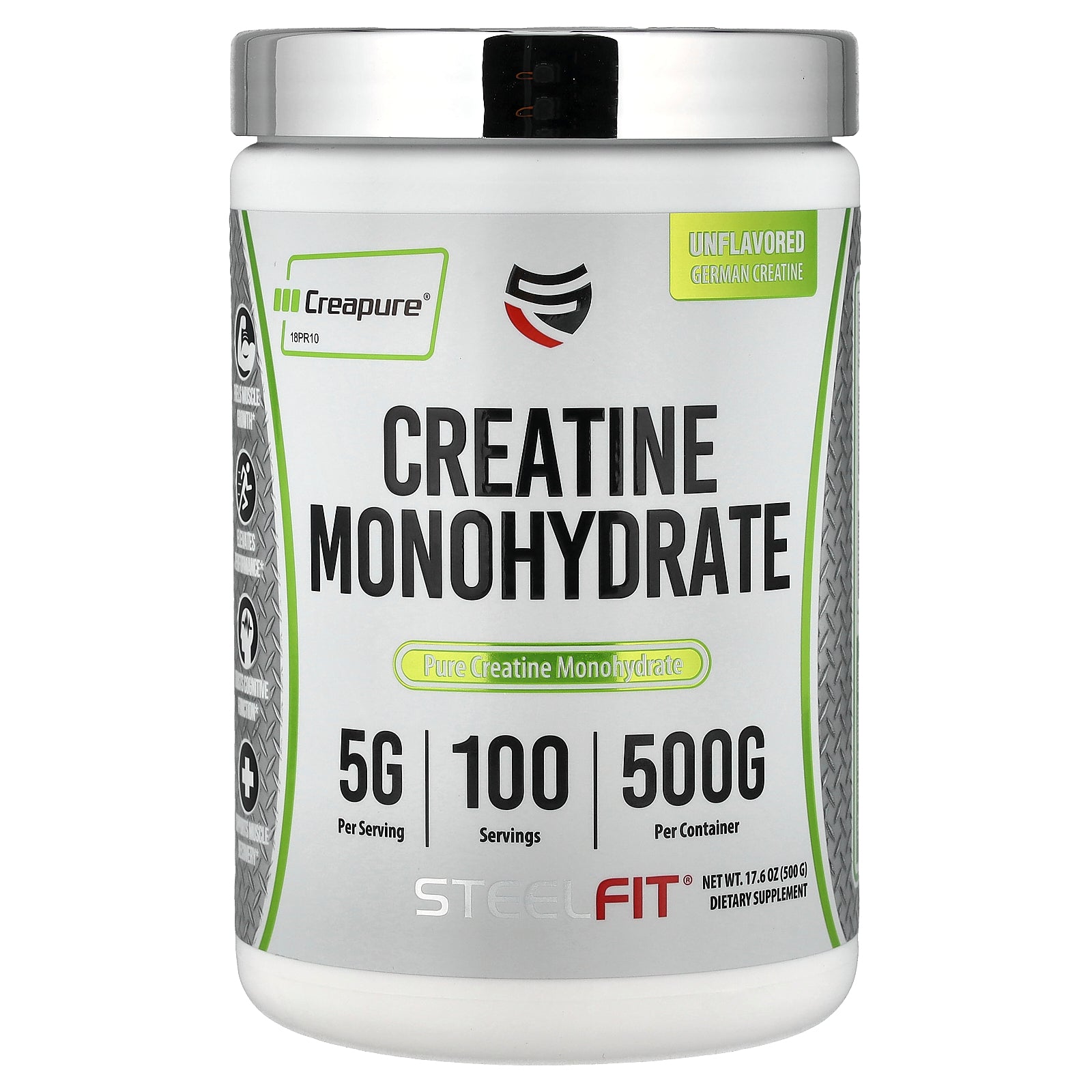 SteelFit, Creatine Monohydrate, Unflavored, 17.6 oz (500 g)