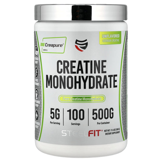 SteelFit, Creatine Monohydrate, Unflavored, 17.6 oz (500 g)