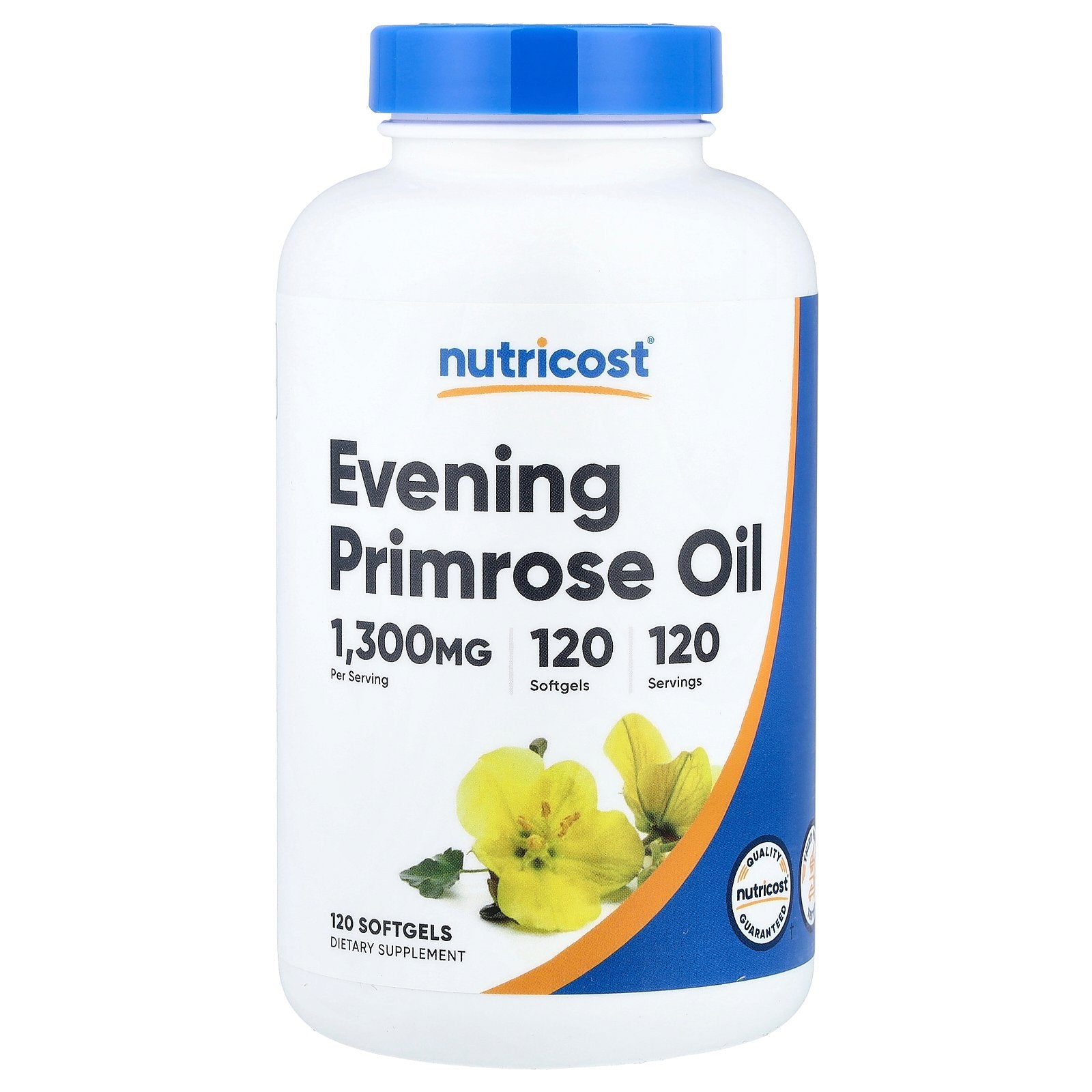 Nutricost, Evening Primrose Oil, 1,300 mg, 120 Softgels