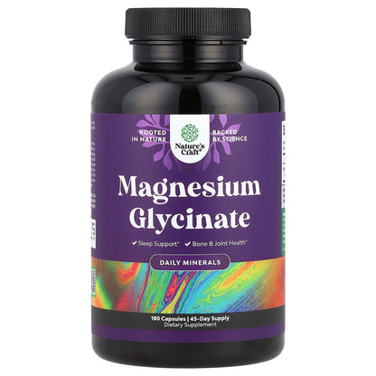 Nature's Craft, Magnesium Glycinate, 180 Capsules (100 mg per Capsule)