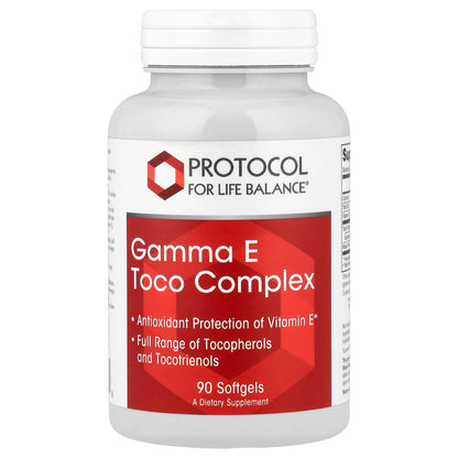 Protocol for Life Balance, Gamma E Toco Complex, 90 Softgels