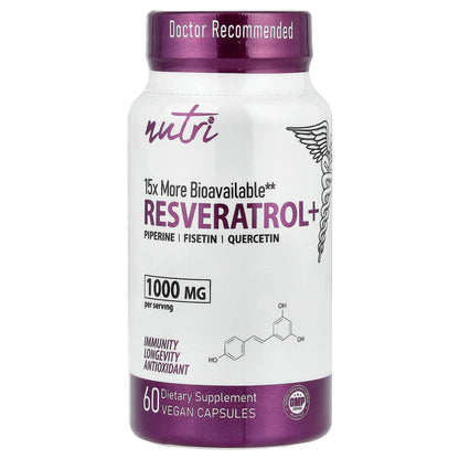 Nutri, Resveratrol+, 60 Vegan Capsules