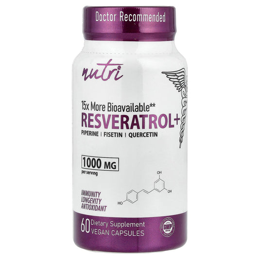 Nutri, Resveratrol+, 60 Vegan Capsules