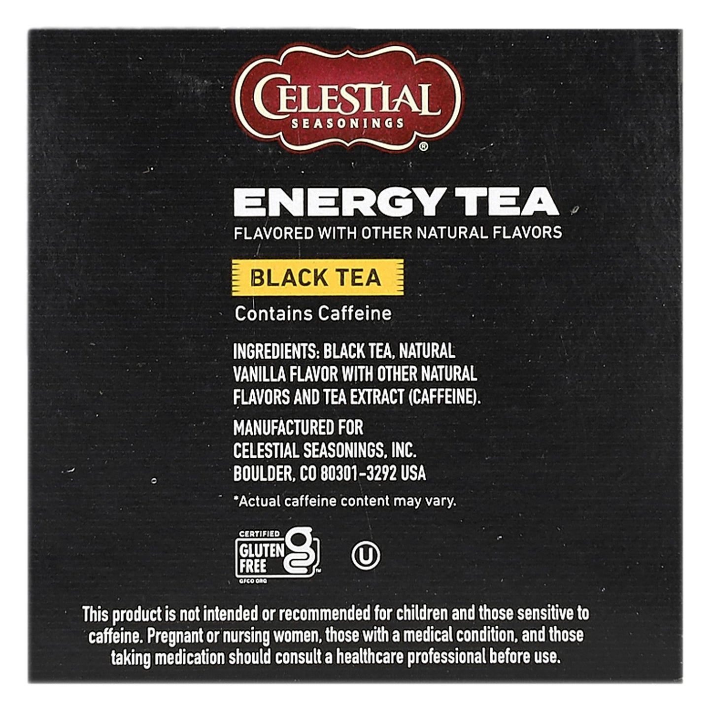 Celestial Seasonings, Energy Tea, Black Tea, 12 K-Cup Pods, 0.9 oz (27 g)