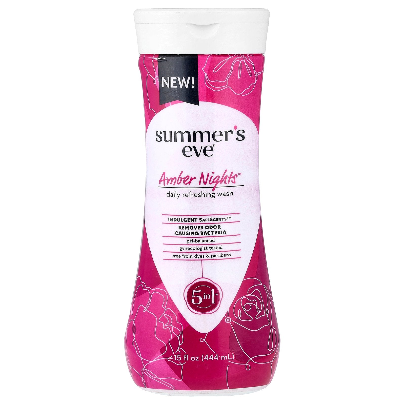 Summer's Eve, 5 in 1™ Daily Refreshing Wash, Amber Nights™, 15 fl oz (444 ml)