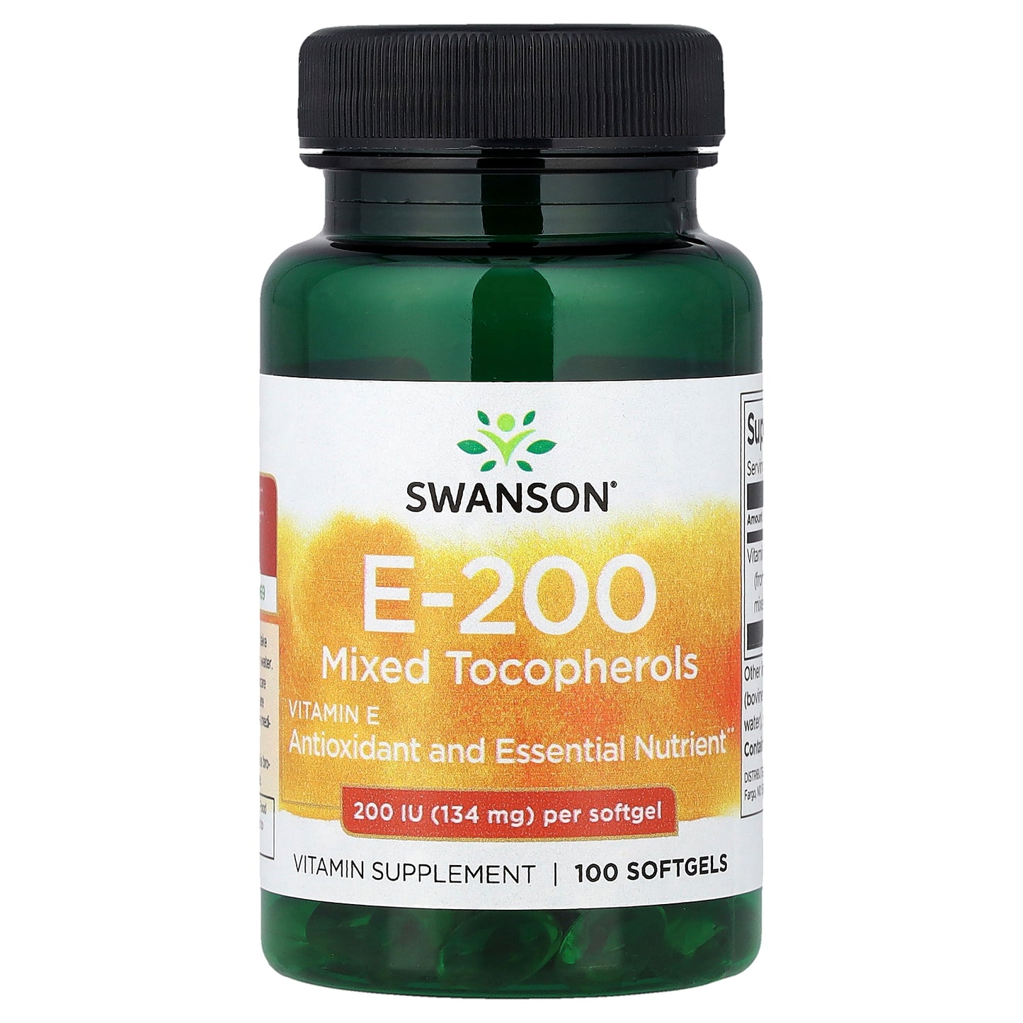 Swanson, Vitamin E Mixed Tocopherols, 134 mg (200 IU), 100 Softgels
